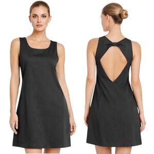 Forever 21 Bow Back Cutout Sleeveless Mini Dress Dark Gray Size M